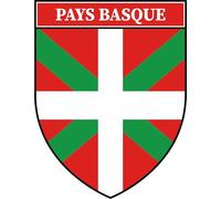 Mon Blason - Autocollant ECU Drapeau Basque Voiture - 4.5 x 5.8 cm - Fabriqué en France