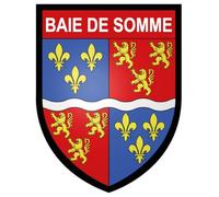 Mon Blason - Autocollant Ecu Province de la BAIE de SOMME Voiture - 7 x 9 cm - Fabriqué en France
