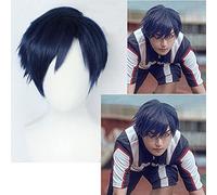 Mon Boku Aucun Hero Academia Iida Tenya Cosplay Perruque Court Bleu 3/7 Adieu Résistant À La Chaleur Synthétique Cheveux Perruques + Perruque Cap