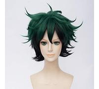 Mon Boku pas de héros académique perruque cheveux Midoriya Izuku vert cheveux courts hommes et femmes perruques pour Cosplay Costume + casquette de perruque gratuite B
