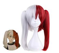Mon Boku pas de héros académique Todoroki Shoto perruque femmes grappes perruques de cheveux synthétiques résistantes à la chaleur pour Cosplay Costume + casquette de perruque gratuite