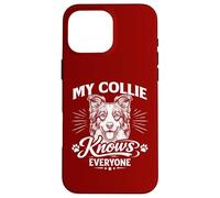 Mon Border Collie connaît Tout Le Monde Coque pour iPhone 16 Pro Max