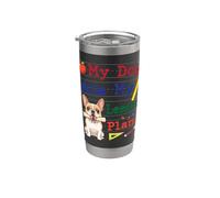 Mon bouledogue français a mangé mes plans de cours drôles pour papa, maman et professeur Gobelet isotherme en acier inoxydable double paroi