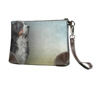 Mon Bouvier Bernois au Quotidien,Sacs à Main en Cuir PU pour Femmes, Pochette à Fermeture éclair, Portefeuille, Sac à Main avec dragonne