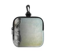 Mon Bouvier Bernois Quotidien,Pochette de Rangement carrée à Fermeture éclair, Porte-Monnaie en néoprène, Petit Portefeuille, Pochette à Monnaie, Porte-Monnaie