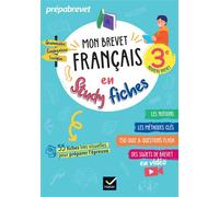 Mon brevet Français en studyfiches - 3e - Brevet 2026 Fiches visuelles & quiz pour réviser son brevet facilement - Sylvie Dauvin - Hatier - broché - Scolaire / Universitaire