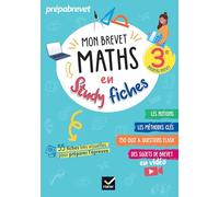 Mon brevet Maths en studyfiches - 3e - Brevet 2026 Fiches visuelles & quiz pour réviser son brevet facilement - Sophie André - Hatier - broché - Scolaire / Universitaire