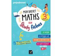 Mon brevet Maths en studyfiches - 3e - Brevet 2026 Fiches visuelles & quiz pour réviser son brevet facilement - Sophie André - Hatier - broché - Scolaire / Universitaire