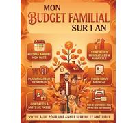 Mon Budget Familial sur 1 an: Cahier de compte 12 mois | Agenda Non Daté | Synthèse Mensuelle et Annuelle | Planificateur de Menus | Suivi des ... Contacts et Mots de Passe | Intérieur en Gris