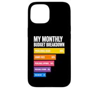 Mon Budget mensuel Vie de Joueur de Pickleball Coque pour iPhone 15
