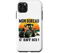 Mon Bureau C’est Ici Agriculteur Tracteur Humour Coque pour iPhone 11 Pro Max