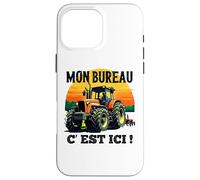 Mon Bureau C’est Ici Agriculteur Tracteur Humour Coque pour iPhone 16 Pro Max