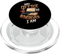Mon Bureau est Partout où Je suis. Télétravail, café PopSockets PopGrip pour MagSafe