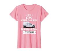 Mon c15 ne perd Pas d'huile il Marque Son Territoire T-Shirt, Femme, Rose, XXL