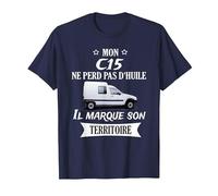 Mon c15 ne perd Pas d'huile il Marque Son Territoire T-Shirt, Homme, Bleu Marine, XXL