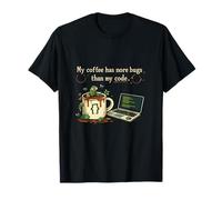 Mon café a Plus de Bugs Que ma Blague de Programmeur de Code T-Shirt