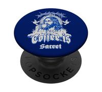 Mon café est sacré pour Moi ! Dicton Populaire de l'église du café PopSockets PopGrip Adhésif