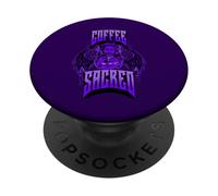 Mon café est sacré pour Moi ! Dicton Populaire de l'église du café PopSockets PopGrip Adhésif