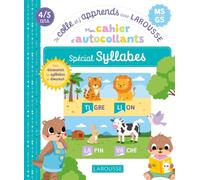 Mon cahier autocollants spécial Syllabes (MS/GS) - Je colle et j'apprends avec Larousse