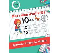 mon cahier d’activités: Apprenons à tracer Lignes Formes chiffres Cahier d’activités pour enfants : Âges 3 et + Maternelles (Français) Broché