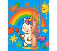 Mon cahier de coloriage: 50 dessins mignon de licornes, chats, fées, goblins