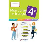Mon cahier de français 4e