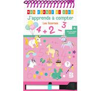 Mon cahier de jeux - J'apprends à compter - Les licornes + feutre effacable - Collectif - Le Ballon Eds - relié - Document jeunesse
