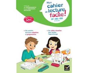 Mon cahier de lecture facile ! adapté aux enfants DYS ou en difficulté d'apprentissage CP-CE1-CE2 Evelyne Barge (Auteur), Thomas Tessier (Auteur)