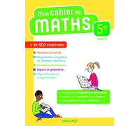 Collectif – Mon cahier de maths 5e – Édition 2018