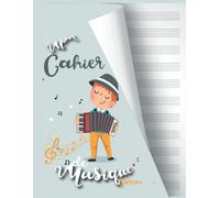 Mon Cahier De Musique Garcon: 108 Pages Large - Grand Format Carnet De Partitions Tablature Papier Manuscrit Vierges -Écrire Les Notes Élève Débutants- - Étudiant- Garçon12 Portées Par Page -Partit