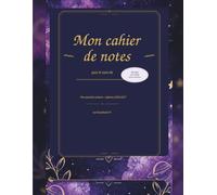 Mon cahier de note A4 petits carreaux NB version Girly: Mes essentiels scolaires