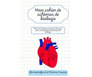Mon cahier de schémas de biologie: Plus de 25 schémas dessinés à la main, pages d'entraînement et terminologie médicale pour apprendre et réviser efficacement.