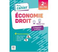Mon cahier d'Économie-Droit 2de Bac Pro (2024) - Pochette élève