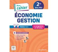 Mon cahier d'Économie-Gestion 2de Bac Pro (2025) - Pochette élève - Lucas Sanz-Ramos - Delagrave - broché - Scolaire / Universitaire