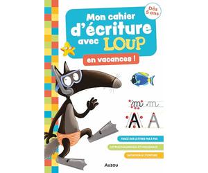 Mon cahier d'écriture avec loup en vacances
