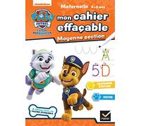 Mon Cahier Effaçable Pat'patrouille Moyenne Section - A Utiliser Avec Un Feutre Effaçable