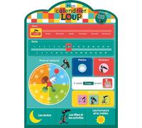 Auzou – Calendrier en tissu – Mon calendrier Loup – 35 patchs pour organiser ta journée