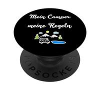 Mon Camper Mes Règles Caravane Camping Nature PopSockets PopGrip Adhésif