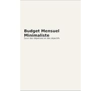 Mon Carnet Budget Minimaliste - Organise, Économise, Progresse