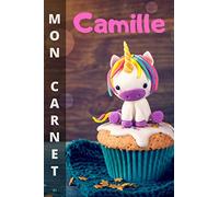 Mon carnet Camille: 100 pages libres d'expression (écritures et dessins). Format 15,24 x 22,86 cm