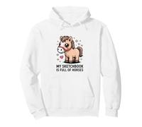 Mon carnet de Croquis est Plein de Chevaux, Un Joli Poney Sweat à Capuche