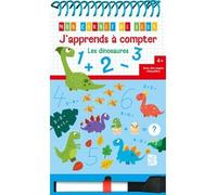 Mon carnet de jeux - J'apprends à compter avec les dinosaures + feutre effacable - Collectif - Le Ballon Eds - relié - Document jeunesse