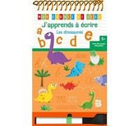 Mon carnet de jeux - J'apprends à écrire avec les dinosaures + feutre effacable - Collectif - Le Ballon Eds - relié - Document jeunesse