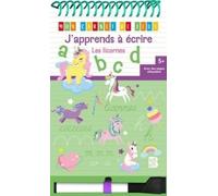 Mon carnet de jeux - J'apprends à écrire avec les licornes