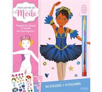 Fleurus Carnet de mode Mon carnet de mode avec stickers et pochoirs Ballerines