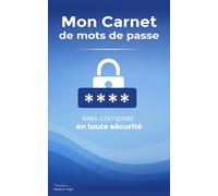 Mon carnet de mots de passe - Bleu | Les carnets de loïcalaws: Mes comptes en toute sécurité