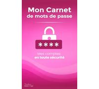 Mon carnet de mots de passe - Rose | Les carnets de loïcalaws: Mes comptes en toute sécurité