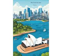 Mon carnet de notes Sydney: 100 pages lignées A5 - Illustration Opéra de Sydney - inspiration océanique - pour notes personnelles