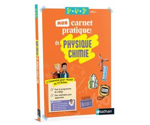 Mon carnet de Physique-Chimie 5e/4e/3e - 2026 - Nicolas Coppens - Nathan - broché - Scolaire / Universitaire