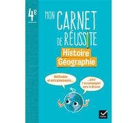 Mon carnet de réussite Histoire-Géographie 4e – Carnet élève – Éd. 2025 – Hatier